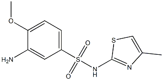 3-amino-4-methoxy-N-(4-methyl-1,3-thiazol-2-yl)benzene-1-sulfonamide Struktur