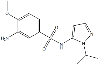 3-amino-4-methoxy-N-[1-(propan-2-yl)-1H-pyrazol-5-yl]benzene-1-sulfonamide Struktur