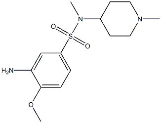 3-amino-4-methoxy-N-methyl-N-(1-methylpiperidin-4-yl)benzene-1-sulfonamide Struktur