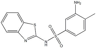 3-amino-N-(1,3-benzothiazol-2-yl)-4-methylbenzene-1-sulfonamide Struktur