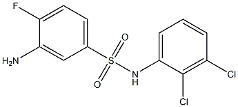 3-amino-N-(2,3-dichlorophenyl)-4-fluorobenzene-1-sulfonamide Struktur