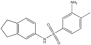 3-amino-N-(2,3-dihydro-1H-inden-5-yl)-4-methylbenzene-1-sulfonamide Struktur