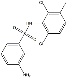 3-amino-N-(2,6-dichloro-3-methylphenyl)benzene-1-sulfonamide Struktur