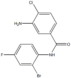 3-amino-N-(2-bromo-4-fluorophenyl)-4-chlorobenzamide Struktur