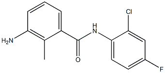 3-amino-N-(2-chloro-4-fluorophenyl)-2-methylbenzamide Struktur