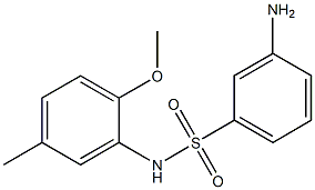 3-amino-N-(2-methoxy-5-methylphenyl)benzene-1-sulfonamide Struktur