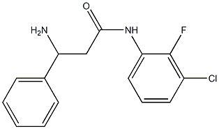 3-amino-N-(3-chloro-2-fluorophenyl)-3-phenylpropanamide Struktur