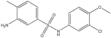 3-amino-N-(3-chloro-4-methoxyphenyl)-4-methylbenzene-1-sulfonamide Struktur