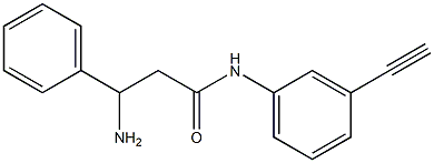 3-amino-N-(3-ethynylphenyl)-3-phenylpropanamide Struktur