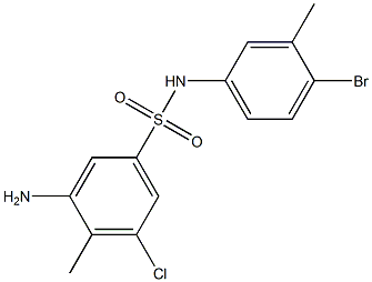 3-amino-N-(4-bromo-3-methylphenyl)-5-chloro-4-methylbenzene-1-sulfonamide Struktur