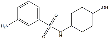 3-amino-N-(4-hydroxycyclohexyl)benzenesulfonamide Struktur