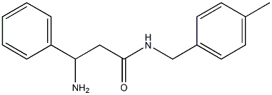 3-amino-N-(4-methylbenzyl)-3-phenylpropanamide Struktur