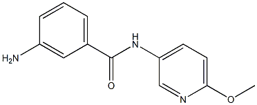 3-amino-N-(6-methoxypyridin-3-yl)benzamide Struktur