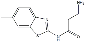 3-amino-N-(6-methyl-1,3-benzothiazol-2-yl)propanamide Struktur