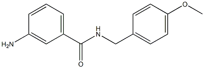 3-amino-N-[(4-methoxyphenyl)methyl]benzamide Struktur