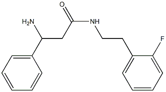 3-amino-N-[2-(2-fluorophenyl)ethyl]-3-phenylpropanamide Struktur