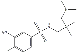 3-amino-N-{2-[(dimethylamino)methyl]-2-methylpropyl}-4-fluorobenzene-1-sulfonamide Struktur