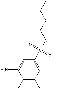 3-amino-N-butyl-N,4,5-trimethylbenzene-1-sulfonamide Struktur