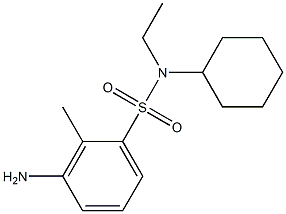 3-amino-N-cyclohexyl-N-ethyl-2-methylbenzene-1-sulfonamide Struktur