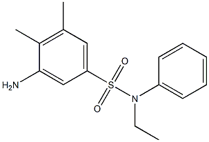 3-amino-N-ethyl-4,5-dimethyl-N-phenylbenzene-1-sulfonamide Struktur