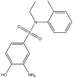 3-amino-N-ethyl-4-hydroxy-N-(2-methylphenyl)benzene-1-sulfonamide Struktur