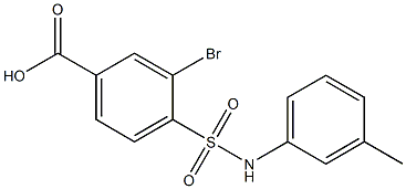 3-bromo-4-[(3-methylphenyl)sulfamoyl]benzoic acid Struktur