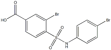 3-bromo-4-[(4-bromophenyl)sulfamoyl]benzoic acid Struktur