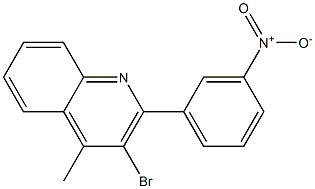 3-bromo-4-methyl-2-(3-nitrophenyl)quinoline Struktur