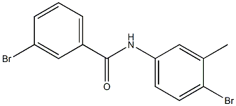 3-bromo-N-(4-bromo-3-methylphenyl)benzamide Struktur