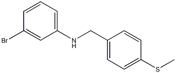 3-bromo-N-{[4-(methylsulfanyl)phenyl]methyl}aniline Struktur