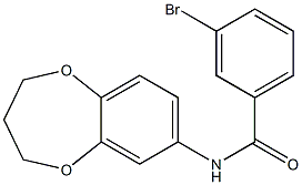 3-bromo-N-3,4-dihydro-2H-1,5-benzodioxepin-7-ylbenzamide Struktur