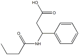 3-butanamido-3-phenylpropanoic acid Struktur