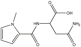 3-carbamoyl-2-[(1-methyl-1H-pyrrol-2-yl)formamido]propanoic acid Struktur