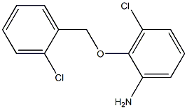 3-chloro-2-[(2-chlorophenyl)methoxy]aniline Struktur