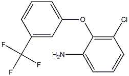 3-chloro-2-[3-(trifluoromethyl)phenoxy]aniline Struktur