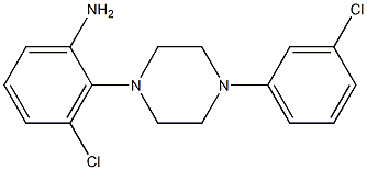 3-chloro-2-[4-(3-chlorophenyl)piperazin-1-yl]aniline Struktur