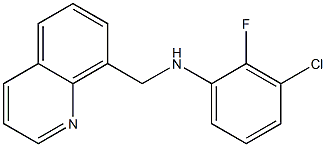 3-chloro-2-fluoro-N-(quinolin-8-ylmethyl)aniline Struktur