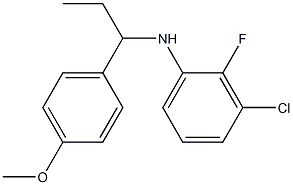 3-chloro-2-fluoro-N-[1-(4-methoxyphenyl)propyl]aniline Struktur