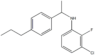 3-chloro-2-fluoro-N-[1-(4-propylphenyl)ethyl]aniline Struktur