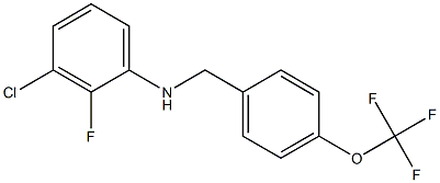 3-chloro-2-fluoro-N-{[4-(trifluoromethoxy)phenyl]methyl}aniline Struktur