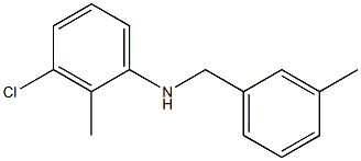 3-chloro-2-methyl-N-[(3-methylphenyl)methyl]aniline Struktur