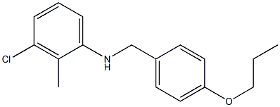 3-chloro-2-methyl-N-[(4-propoxyphenyl)methyl]aniline Struktur