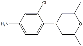 3-chloro-4-(2,6-dimethylmorpholin-4-yl)aniline Struktur