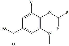 3-chloro-4-(difluoromethoxy)-5-methoxybenzoic acid Struktur