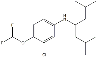 3-chloro-4-(difluoromethoxy)-N-(2,6-dimethylheptan-4-yl)aniline Struktur