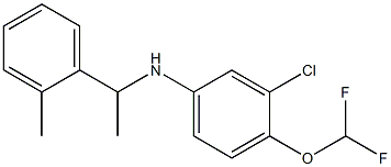 3-chloro-4-(difluoromethoxy)-N-[1-(2-methylphenyl)ethyl]aniline Struktur