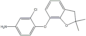 3-chloro-4-[(2,2-dimethyl-2,3-dihydro-1-benzofuran-7-yl)oxy]aniline Struktur