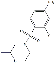 3-chloro-4-[(2-methylmorpholine-4-)sulfonyl]aniline Struktur