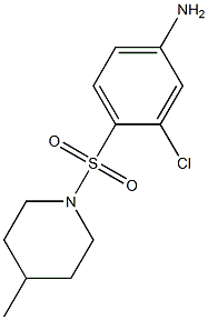 3-chloro-4-[(4-methylpiperidine-1-)sulfonyl]aniline Struktur