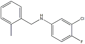 3-chloro-4-fluoro-N-[(2-methylphenyl)methyl]aniline Struktur